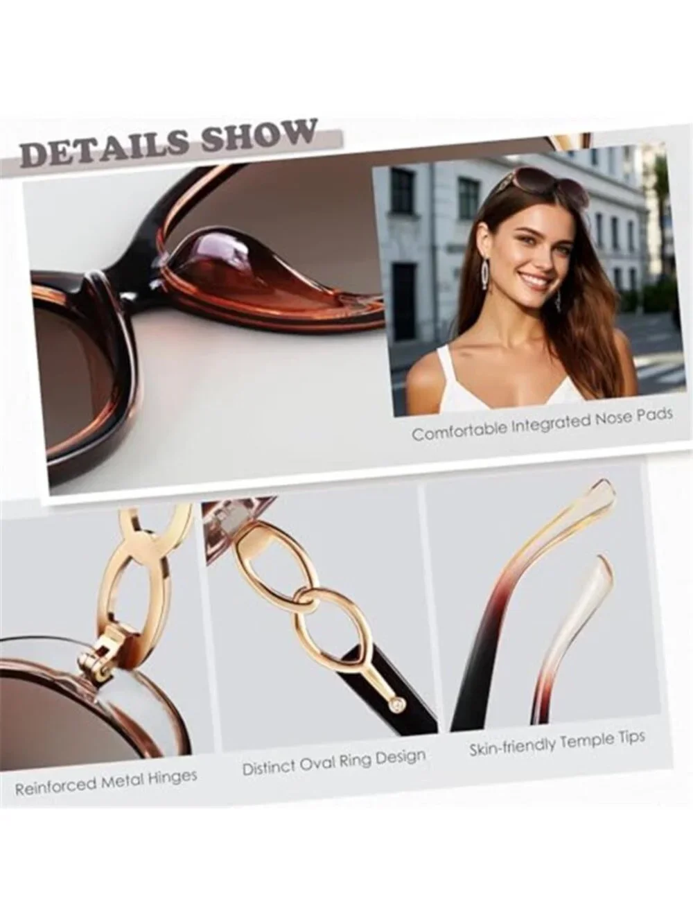 Sunglasses Womens Polarized Trendy Oversized Sun Glasses Fashion Ladies